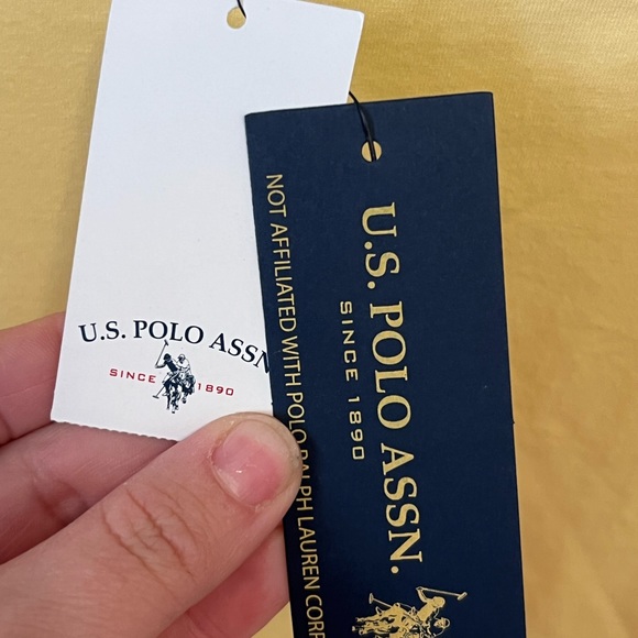 US Polo Assn Polo Shirt Mens XLT Tall Yellow - Picture 3 of 4